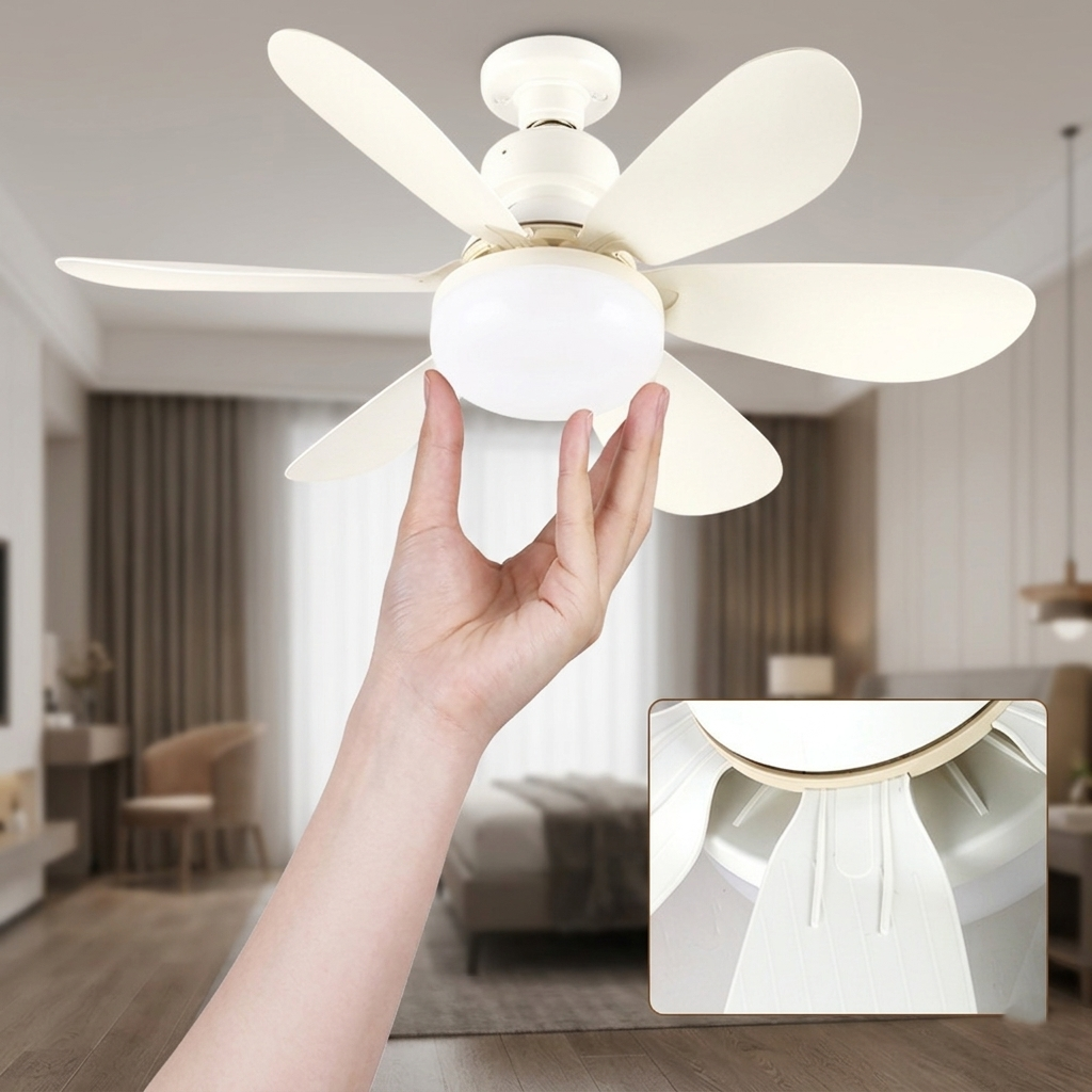 VentiladorLED Pro™ — Ventilador de techo con bombilla E27